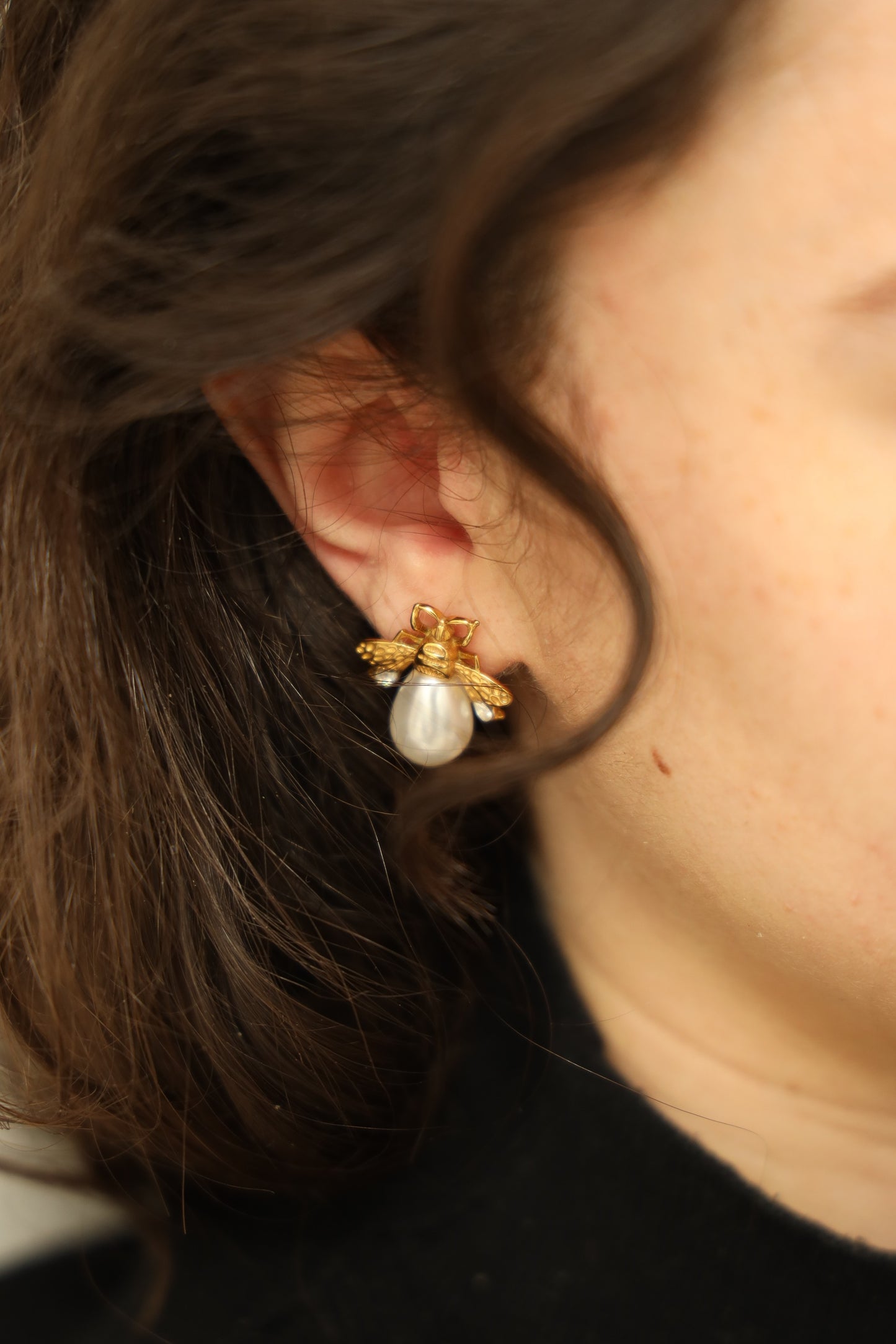 Golden Bee Earrings