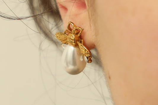 Golden Bee Earrings